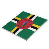 Flagge Dominicas Fliese (Seite)