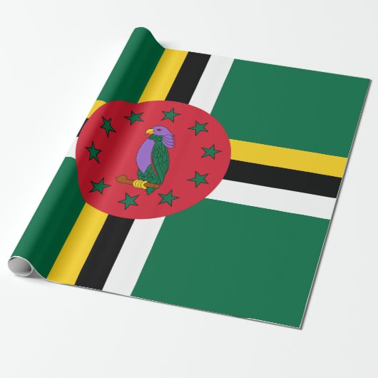 Flagge Dominicas Geschenkpapier (Ungerollt)