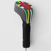 Flagge Dominicas Golf Headcover (angewinkelt)