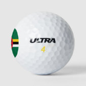 Flagge Dominicas Golfball (Logo)