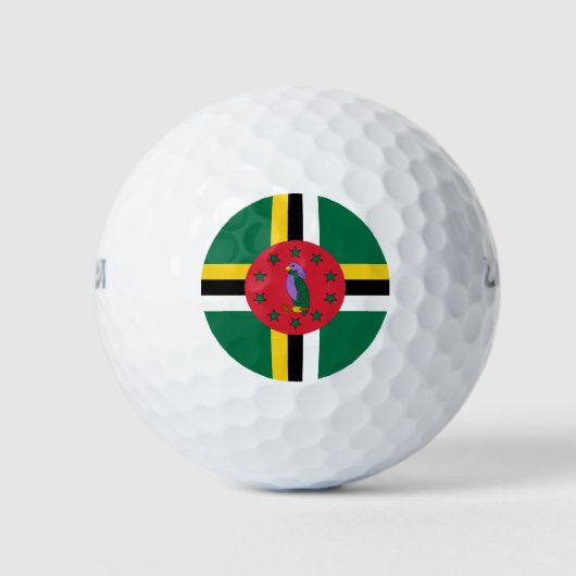 Flagge Dominicas Golfball (Vorderseite)