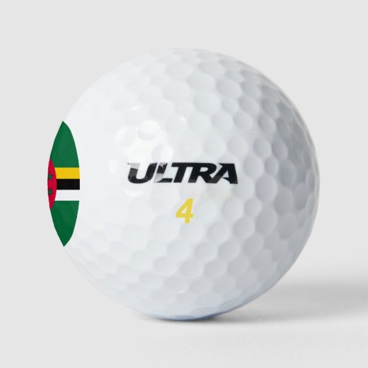 Flagge Dominicas Golfball (Logo)