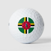 Flagge Dominicas Golfball (Vorderseite)