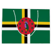 Flagge Dominicas Große Geschenktüte (Rückseite)