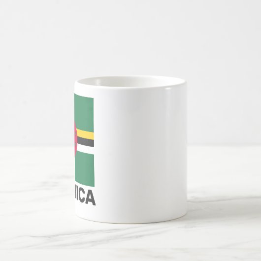 Flagge Dominicas Kaffeetasse (Mittel)