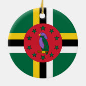 Flagge Dominicas Keramik Ornament (Hinten)