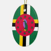 Flagge Dominicas Keramik Ornament (Links)