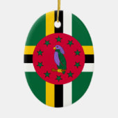 Flagge Dominicas Keramik Ornament (Vorne)