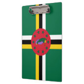 Flagge Dominicas Klemmbrett (Links)