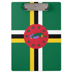 Flagge Dominicas Klemmbrett