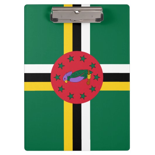 Flagge Dominicas Klemmbrett (Vorderseite)
