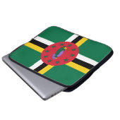 Flagge Dominicas Laptopschutzhülle (Vorne Knopf)