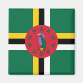 Flagge Dominicas Magnet (Vorne)