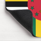 Flagge Dominicas Mousepad (Ecke)