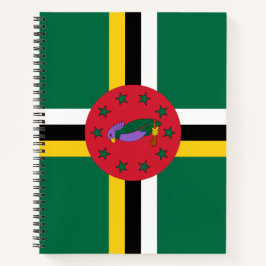 Flagge Dominicas Notizblock