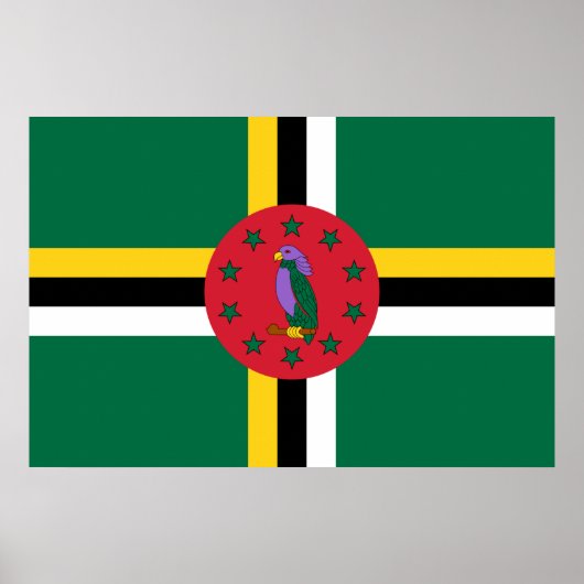 Flagge Dominicas Poster (Vorne)