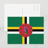 Flagge Dominicas Postkarte (Vorne/Hinten)