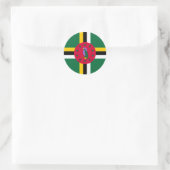 Flagge Dominicas Runder Aufkleber (Tasche)