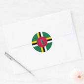 Flagge Dominicas Runder Aufkleber (Umschlag)