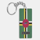 Flagge Dominicas Schlüsselanhänger (Vorderseite links)