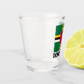 Flagge Dominicas Schnapsglas (Links)