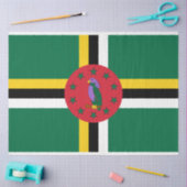Flagge Dominicas Seidenpapier (Basteln)