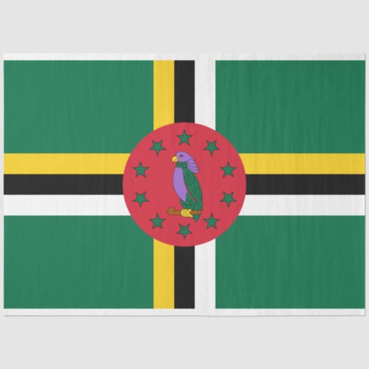 Flagge Dominicas Seidenpapier (Vorderseite)
