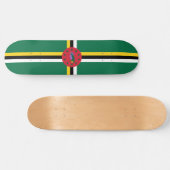 Flagge Dominicas Skateboard (Horizontal)