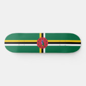Flagge Dominicas Skateboard (Horizontal)