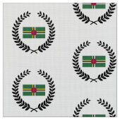 Flagge Dominicas Stoff (Nahaufnahme)