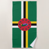 Flagge Dominicas Strandtuch (Vorderseite)