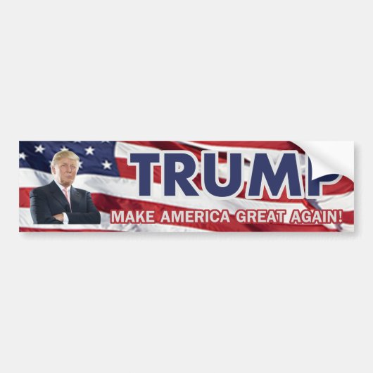 Flagge Donald Trump US Autoaufkleber (Vorne)
