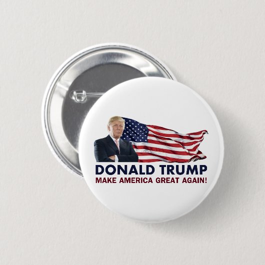 Flagge Donald Trump US Button (Vorne & Hinten)