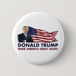 Flagge Donald Trump US Button