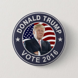 Flagge Donald Trump US Button