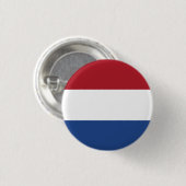 Flagge Dreifarbiges Niederlande Button (Vorne & Hinten)