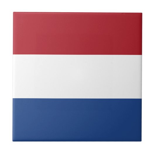 Flagge Dreifarbiges Niederlande Fliese (Vorderseite)