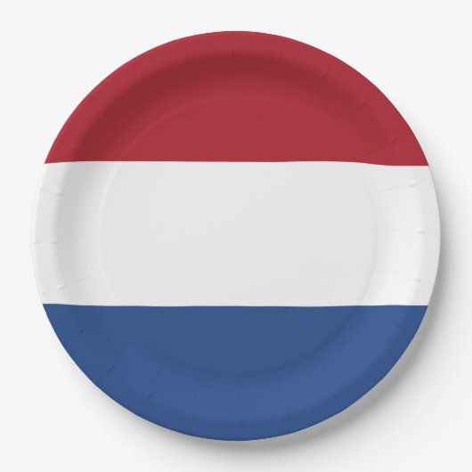 Flagge Dreifarbiges Niederlande Pappteller (Vorderseite)