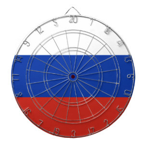 Flagge Dreifarbiges Russland Dartscheibe