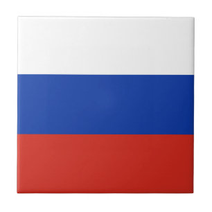 Flagge Dreifarbiges Russland Fliese