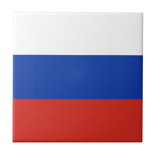 Flagge Dreifarbiges Russland Fliese (Vorderseite)