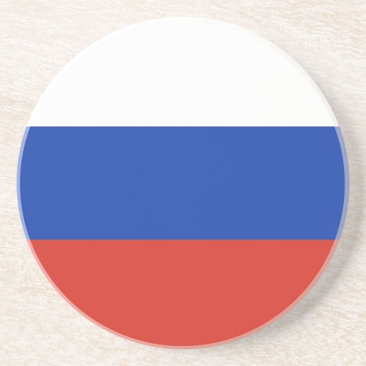 Flagge Dreifarbiges Russland Getränkeuntersetzer (Vorne)