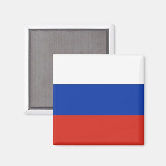 Flagge Dreifarbiges Russland Magnet (Vorderseite/Rückseite)