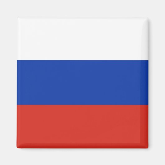 Flagge Dreifarbiges Russland Magnet (Vorne)