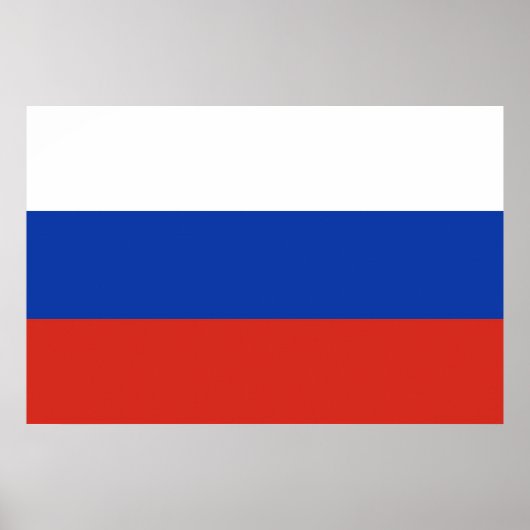 Flagge Dreifarbiges Russland Poster (Vorne)