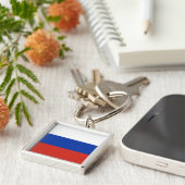 Flagge Dreifarbiges Russland Schlüsselanhänger (Seite)