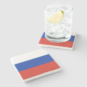 Flagge Dreifarbiges Russland Steinuntersetzer (Seitenansicht)