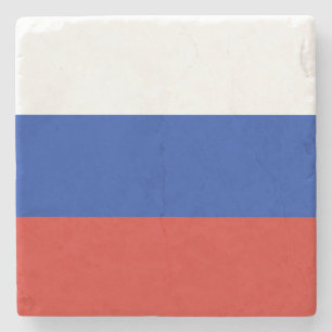 Flagge Dreifarbiges Russland Steinuntersetzer
