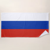 Flagge Dreifarbiges Russland Strandtuch (Vorderseite)