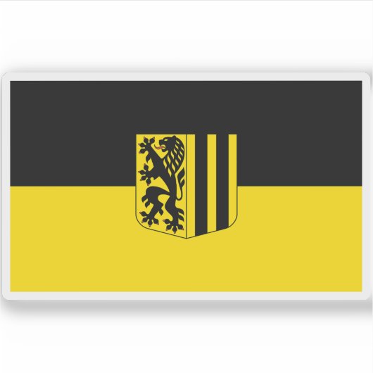 Flagge Dresdens, Deutschland Aufkleber (Vorderseite)